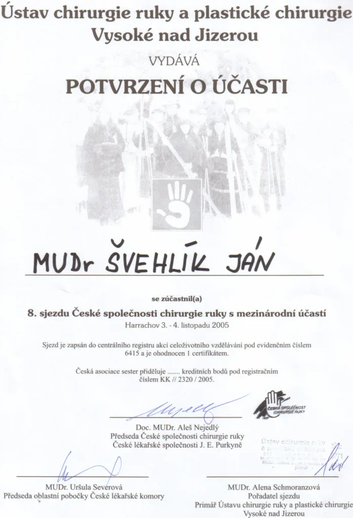 2005 Chirurgia ruky Harrachov